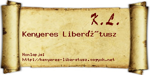 Kenyeres Liberátusz névjegykártya